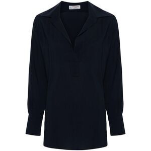 ALBERTO BIANI Women's Relaxed Fit Long Sleeve Blouse with Spread Collar Women